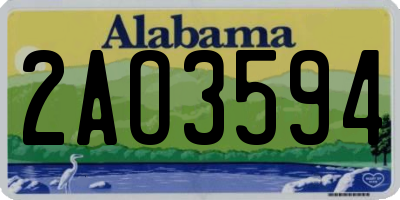 AL license plate 2AO3594