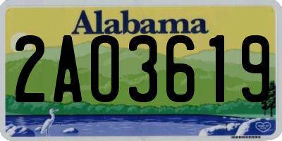 AL license plate 2AO3619