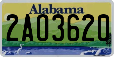 AL license plate 2AO3620