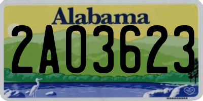 AL license plate 2AO3623