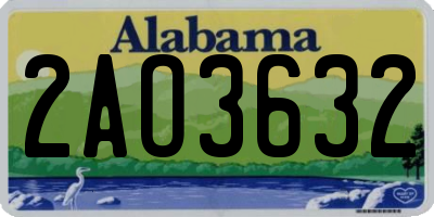 AL license plate 2AO3632