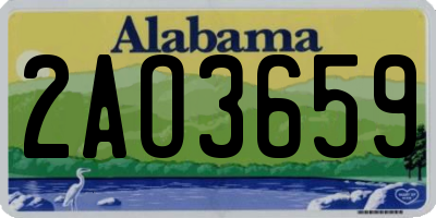 AL license plate 2AO3659