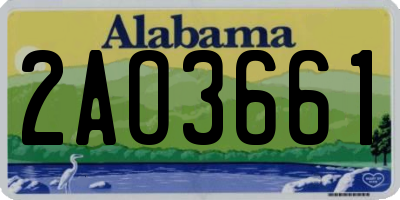 AL license plate 2AO3661