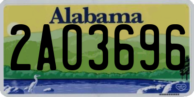 AL license plate 2AO3696