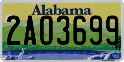 AL license plate 2AO3699