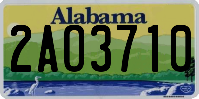 AL license plate 2AO3710