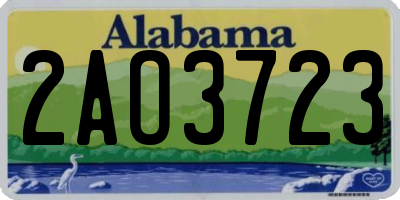 AL license plate 2AO3723