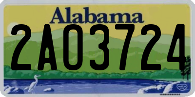 AL license plate 2AO3724