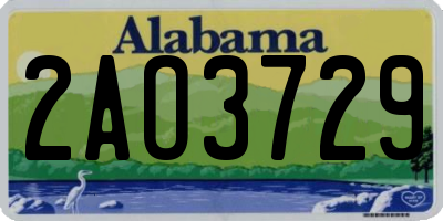 AL license plate 2AO3729