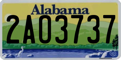 AL license plate 2AO3737