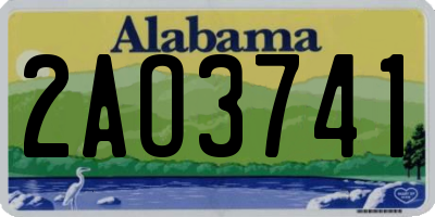 AL license plate 2AO3741