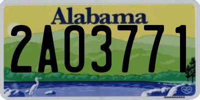 AL license plate 2AO3771
