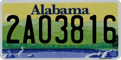 AL license plate 2AO3816