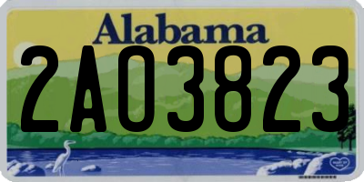 AL license plate 2AO3823