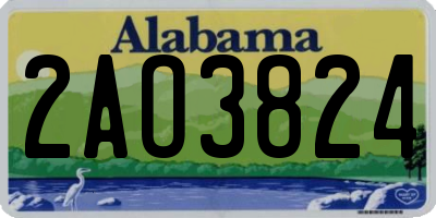 AL license plate 2AO3824