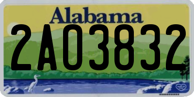 AL license plate 2AO3832