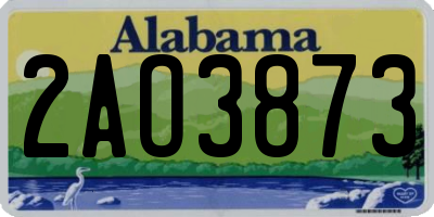 AL license plate 2AO3873