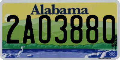 AL license plate 2AO3880