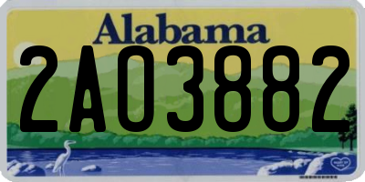 AL license plate 2AO3882