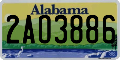AL license plate 2AO3886