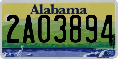 AL license plate 2AO3894