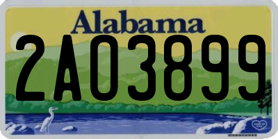 AL license plate 2AO3899