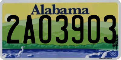 AL license plate 2AO3903
