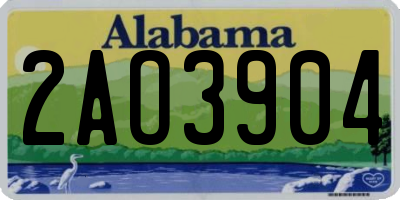 AL license plate 2AO3904