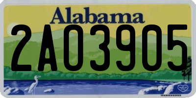 AL license plate 2AO3905