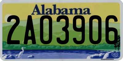 AL license plate 2AO3906