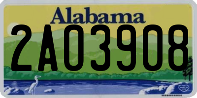 AL license plate 2AO3908