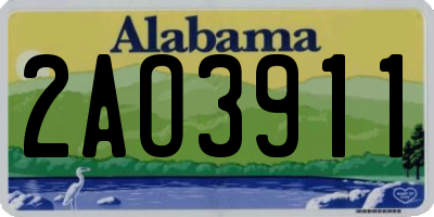 AL license plate 2AO3911