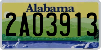AL license plate 2AO3913