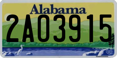 AL license plate 2AO3915