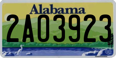 AL license plate 2AO3923