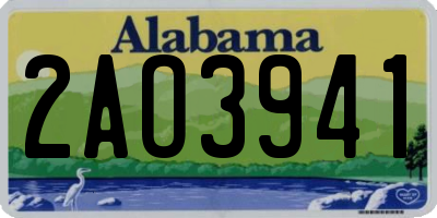 AL license plate 2AO3941