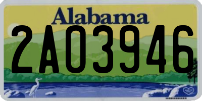 AL license plate 2AO3946