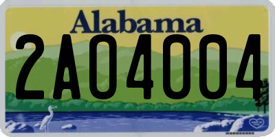 AL license plate 2AO4004