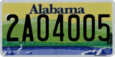 AL license plate 2AO4005
