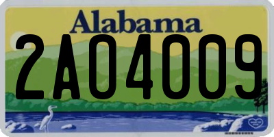 AL license plate 2AO4009