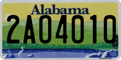 AL license plate 2AO4010