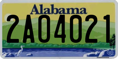 AL license plate 2AO4021