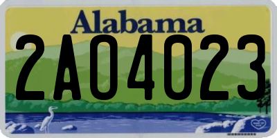 AL license plate 2AO4023