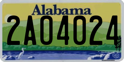 AL license plate 2AO4024