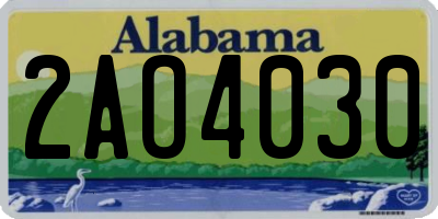 AL license plate 2AO4030