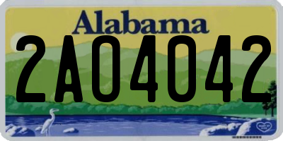 AL license plate 2AO4042