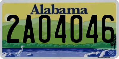AL license plate 2AO4046