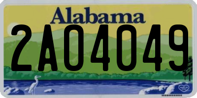 AL license plate 2AO4049