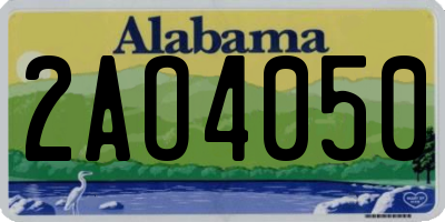AL license plate 2AO4050