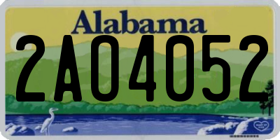 AL license plate 2AO4052